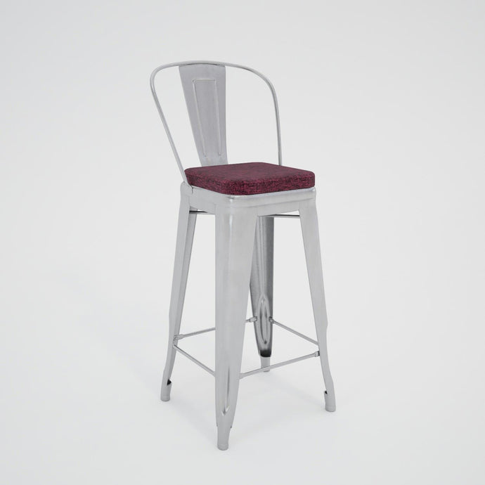 Banco Replica Tolix Asiento TELA, Brushed Clear